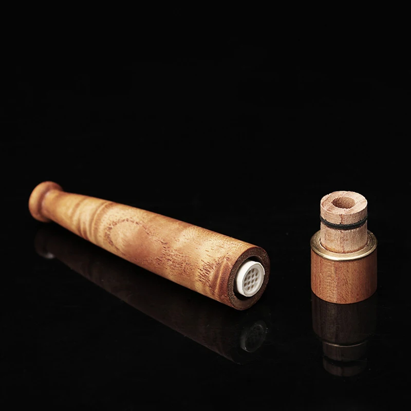 Деревянная трубка фильтр для табачных сигарет многоразовая курения мундштук