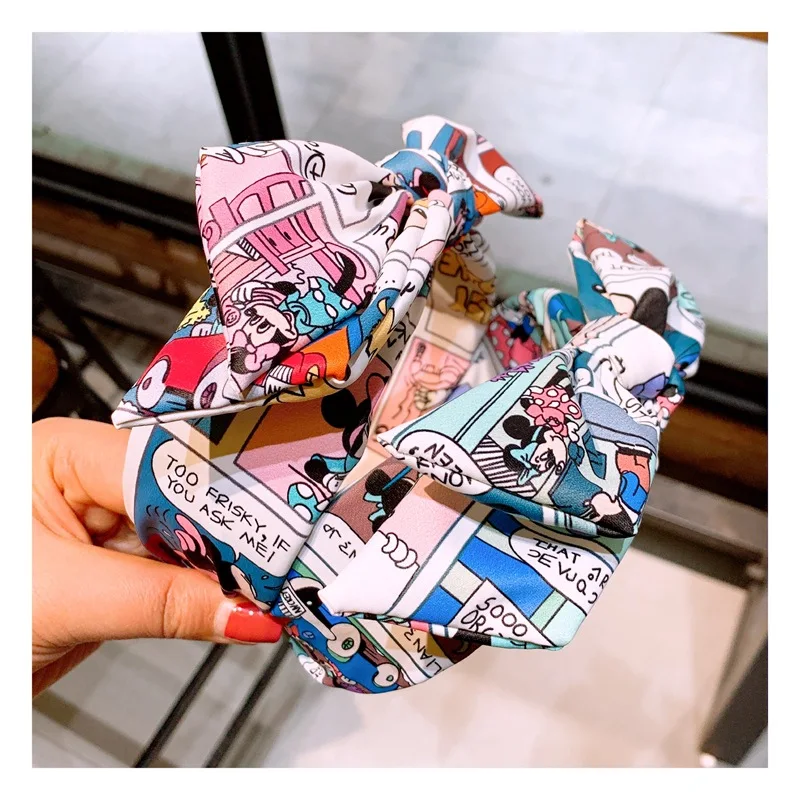 Sunchies Микки Минни повязки для волос мультфильм женщин тюрбан широкий обруч