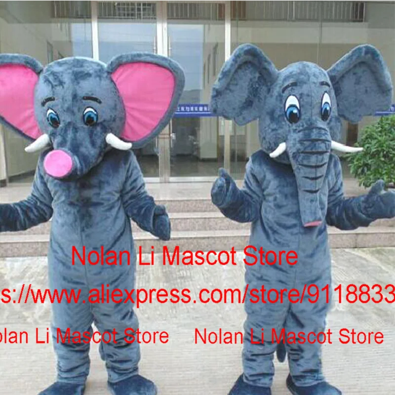

New Custom Gray Elephant Mascot Costume Cartoon Set Movie Props Role-playing Advertisement Large-scale Event Gift Adult 537