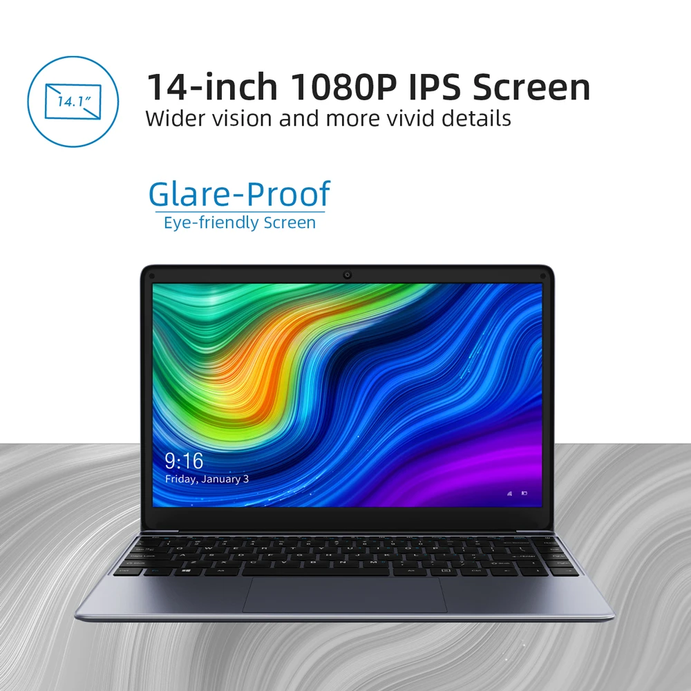 Ноутбук CHUWI HeroBook Pro 14 1 дюйма FHD экран Intel Celeron N4020 два ядра 8 Гб ОЗУ 256 SSD 1920x1080 Windows 10 |