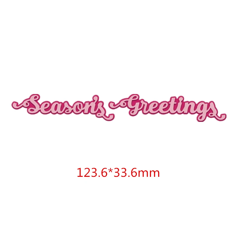 seasons greetings Рождественские слова "пусть вы Рождество Искра" металлические Вырубные штампы для скрапбукинга бумаги фотоальбома открыток Декор - Цвет: seasons greetings