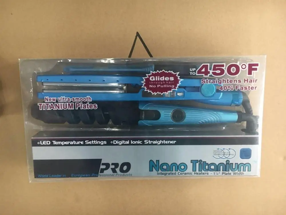 Профессиональный утюжок для волос 11/4 nano titanium 450F температурный выпрямитель