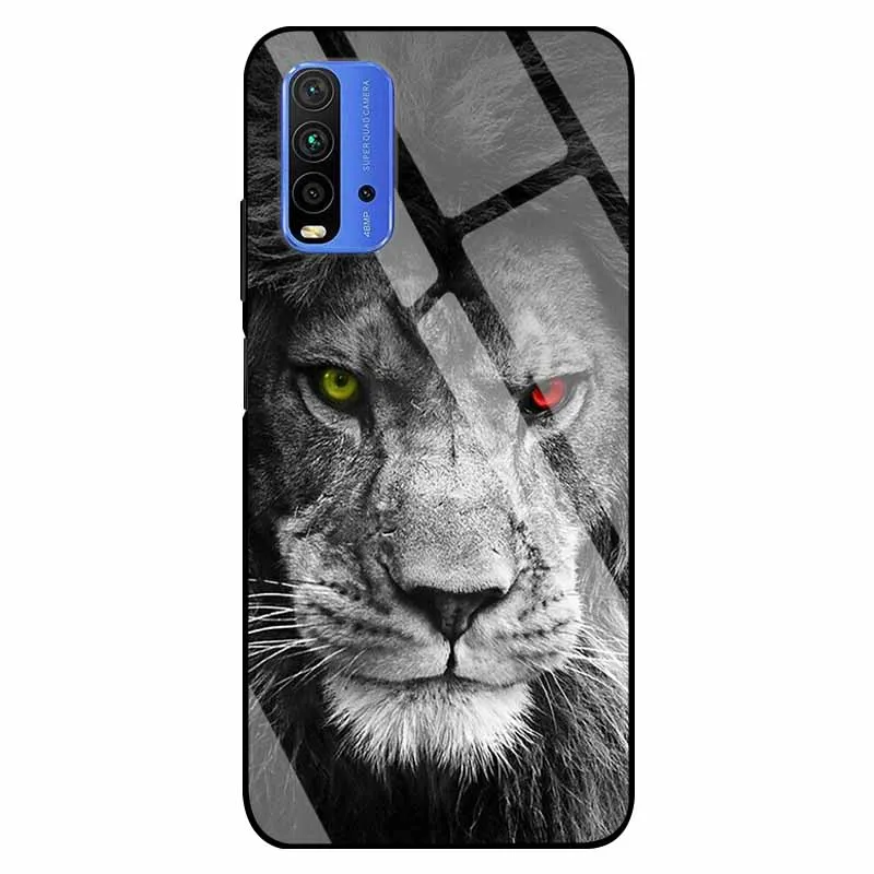 Luxury Case for Xiaomi Redmi 9T 9 T Cover Tempered Glass Cover for Xiaomi Redmi 9T Phone Case Redmi9T Coque Bag Fashion Bumper
