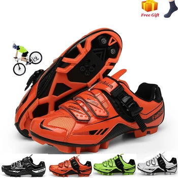 Men Cycling Sneakers MTB Shoes Women Cycling Shoes Breathable Self-Locking Road Bike Shoes Athletic Racing Bicycle Sneakers