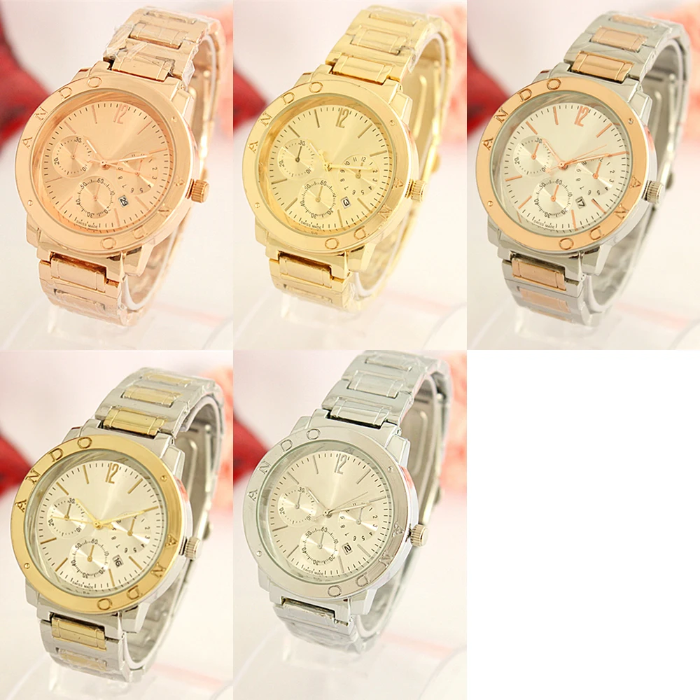 

Роскошные Кварцевые часы для мужчин и женщин из нержавеющей стали в европейском и американском стиле для помолвки, Модная бижутерия, праздн...