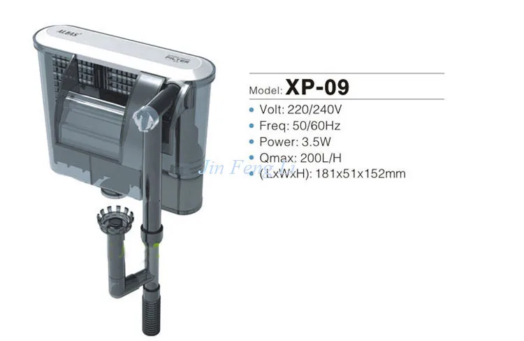220V~ 240V внешний подвесной фильтр XP-09/XP09 11 13 водопадный Аквариум Внешний Настенный насос для обработки масляной пленки