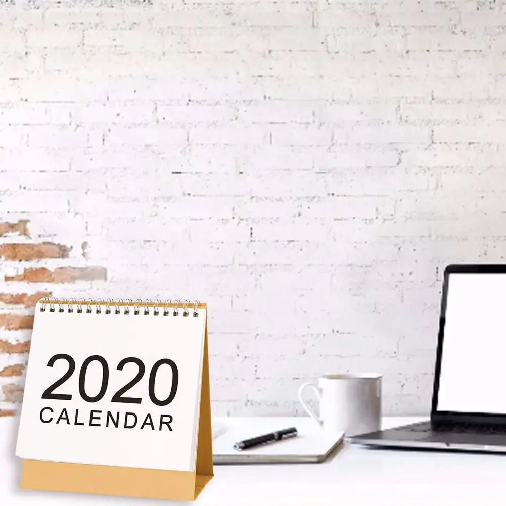 Простой календарь с откидной крышкой 2019 2020 стоячий для офиса ежедневника