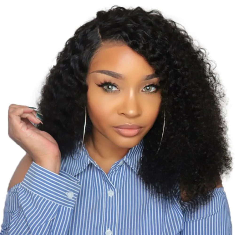 1B/30 Омбре Цветные Короткие вьющиеся человеческие волосы парики с детскими