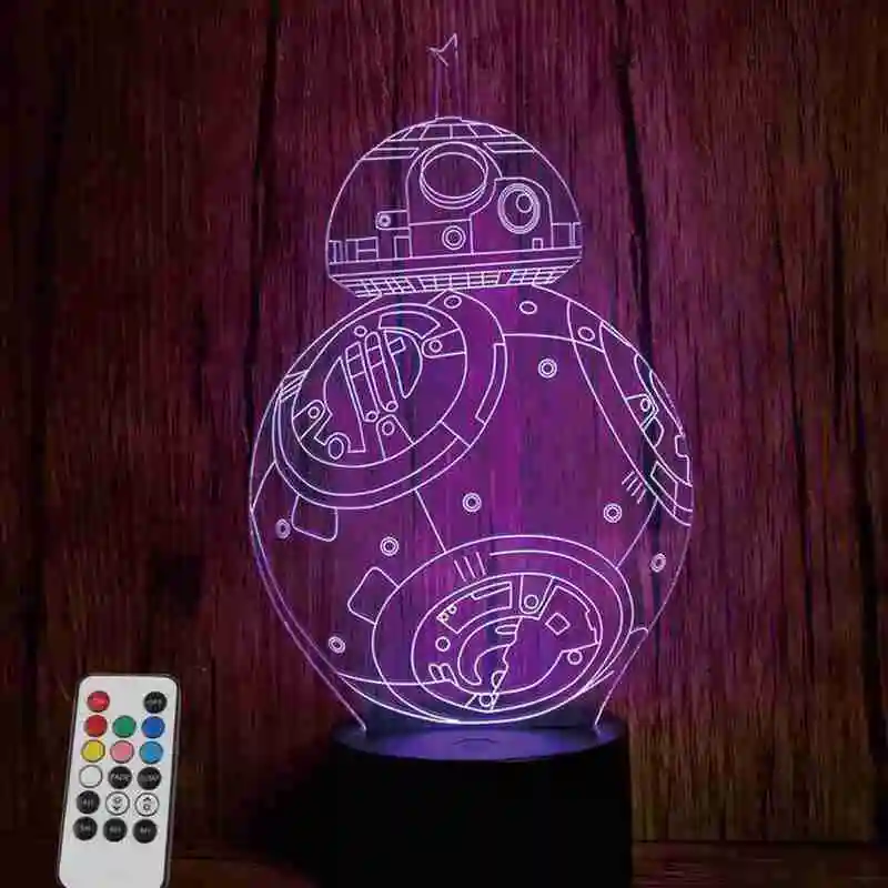 

1PC USB Cable 3D LED Light Holder Lamp Base Night Table Light Decor Colorful Bases Replacement Light Color Holder 7 O7M0
