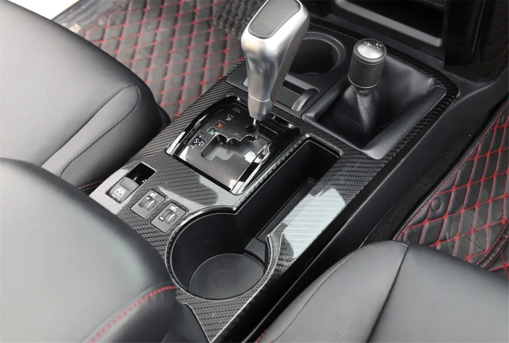 Накладка на крышку панели КПП Декоративные наклейки для Toyota 4runner 2010 рамка Обложка отделка Авто Стайлинг, аксессуары для интерьера
