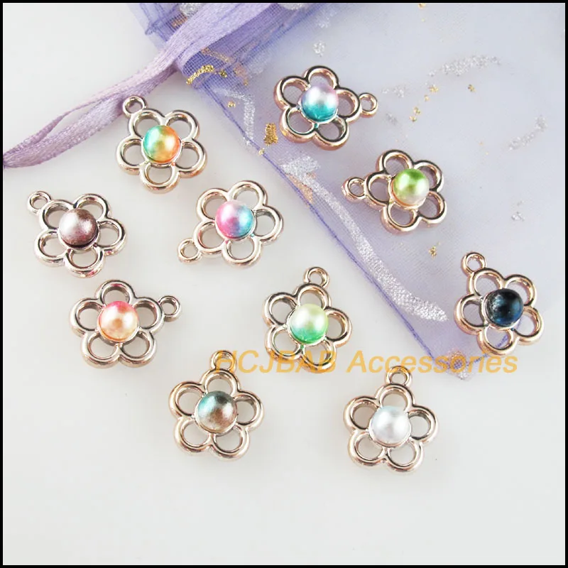 

30Pcs KC Gold Plated Star Colored Acrylic Charms Pendants 14.5x17mm