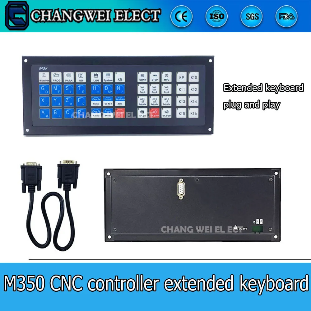 M350 3-axis 4-axis 5-axis motion control system cnc controller expansion keyboard button panel new argedo 3 4 5 axis dsp manual cnc controller pendant offline motion control system 125 khz pulse u disk read g code sd