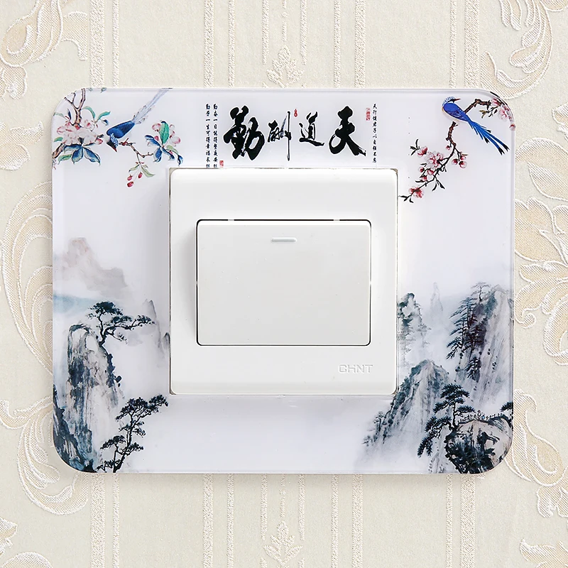 Китайский декоративный переключатель на стену с наклейками акриловый настенный