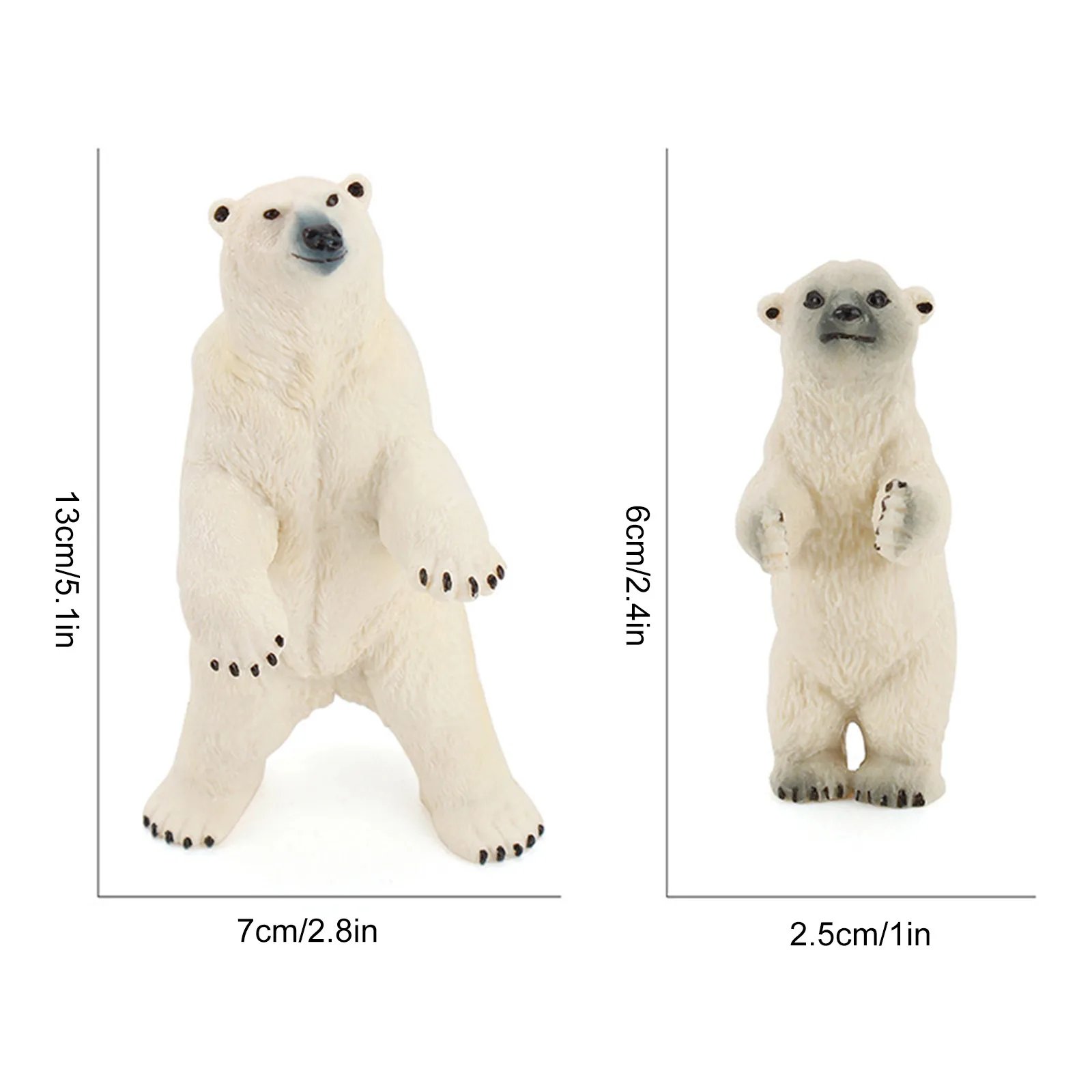 Игрушка в виде белого медведя фигурки реалистичные кавайные Игрушки с