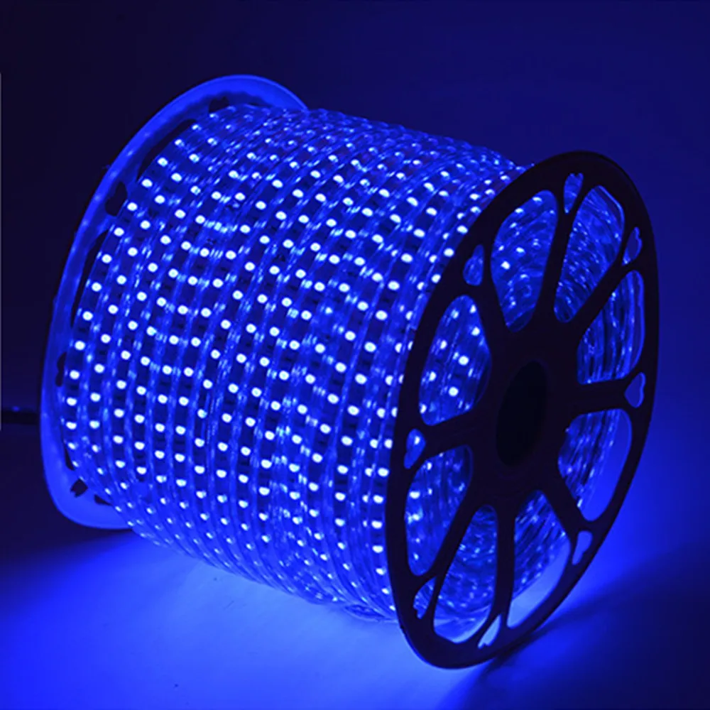 110V Светодиодные ленты светильник RGB Водонепроницаемый лента AC110V гибкий неоновый светодиодный светильник уличный Декор Светильник с помощью приложения на телефоне и пульт дистанционного управления 1 м 5 м 10 м