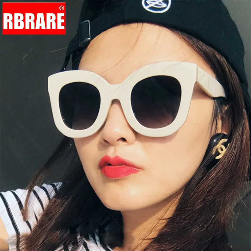 RBRARE Ретро стиль кошачий глаз женские солнцезащитные очки модные роскошные