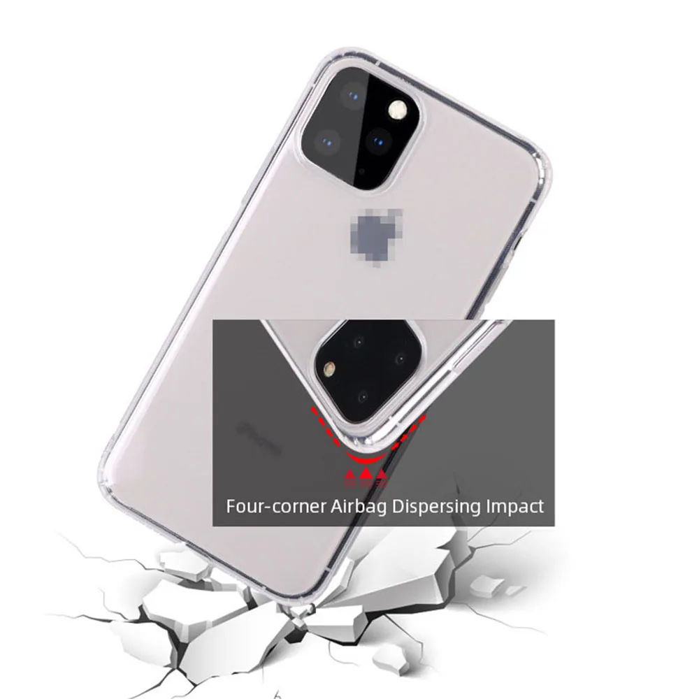 Прозрачные анти-осенние чехлы для телефонов iPhone XS Max X XR 11 Pro 6 6s 7 8 Plus пылезащитный