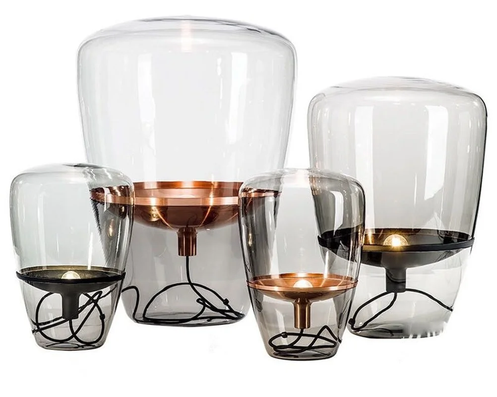

Стеклянная Напольная Лампа в скандинавском стиле, модные дизайнерские стеклянные настольные лампы для гостиной, загородного дома, бара, от...