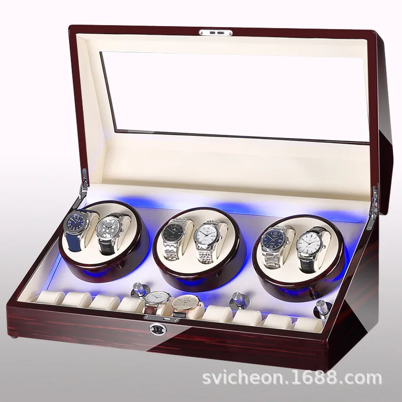 Коробка для намотки часов автоматическая коробка роскошная деревянная