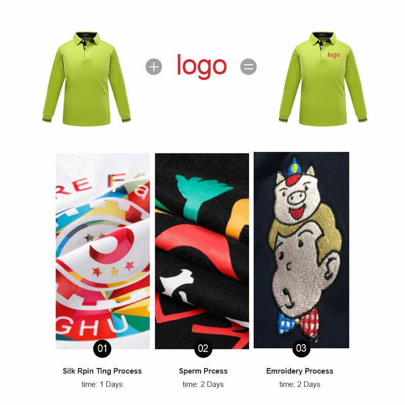 Рубашка-поло с длинными рукавами рубашка-поло вышивкой логотипа на заказ защитой