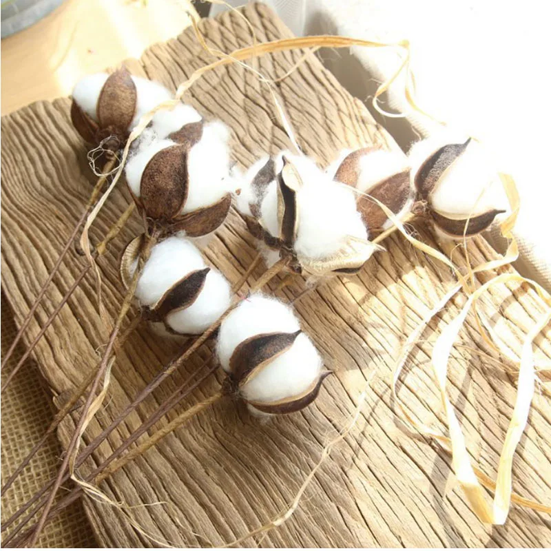 Натуральные высушенные стебли хлопка искусственный цветочный наполнитель для