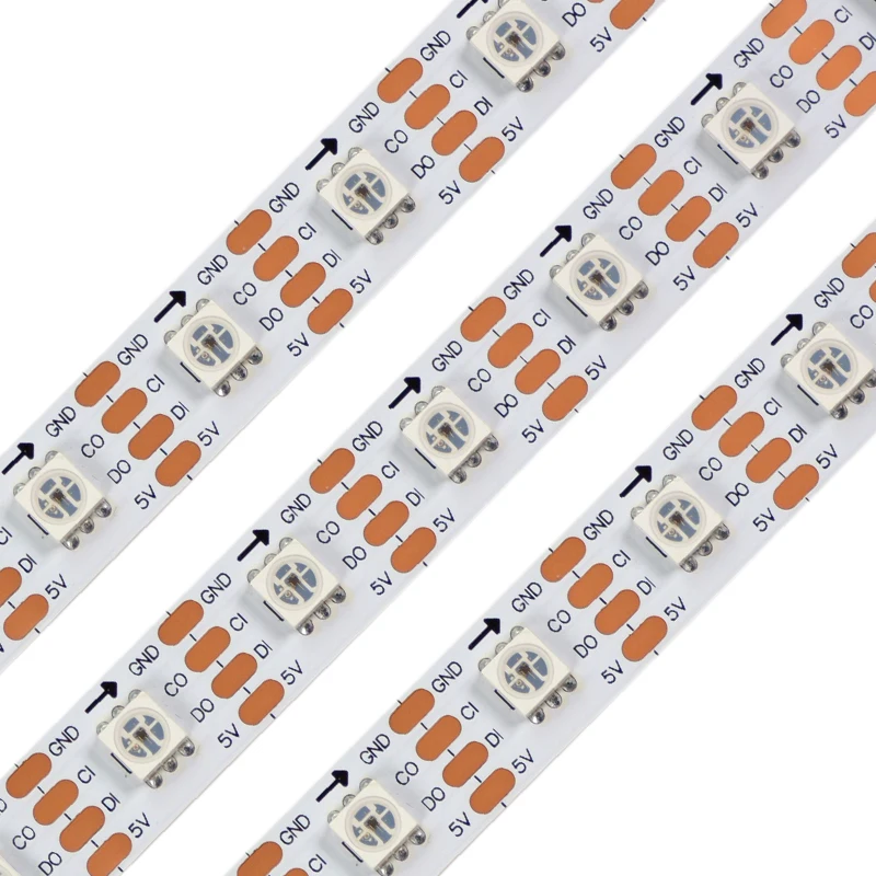 [Seven Neon]DC5V 12MM FPBC 60 светодиодный/M 27Khz FPWM HD107S RGB Светодиодная лента Dream Digital Pixel Light 5050 SMD