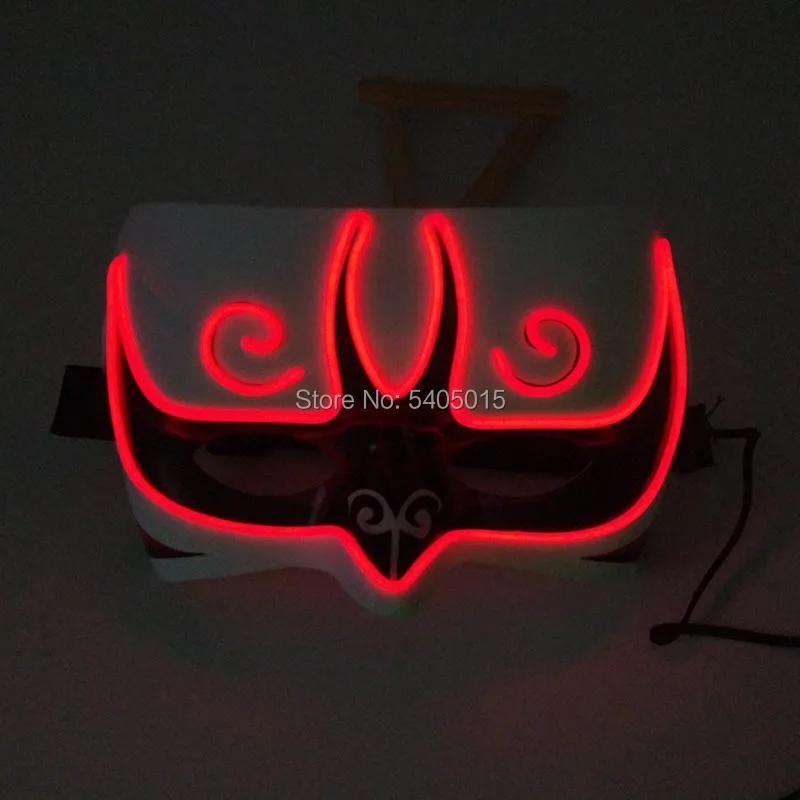 

Hot Sale EL Wire Light Up Mask Movie Character Cosplay Glow Party Supplies Flashing Party Mask For Holiday DIY Decoration