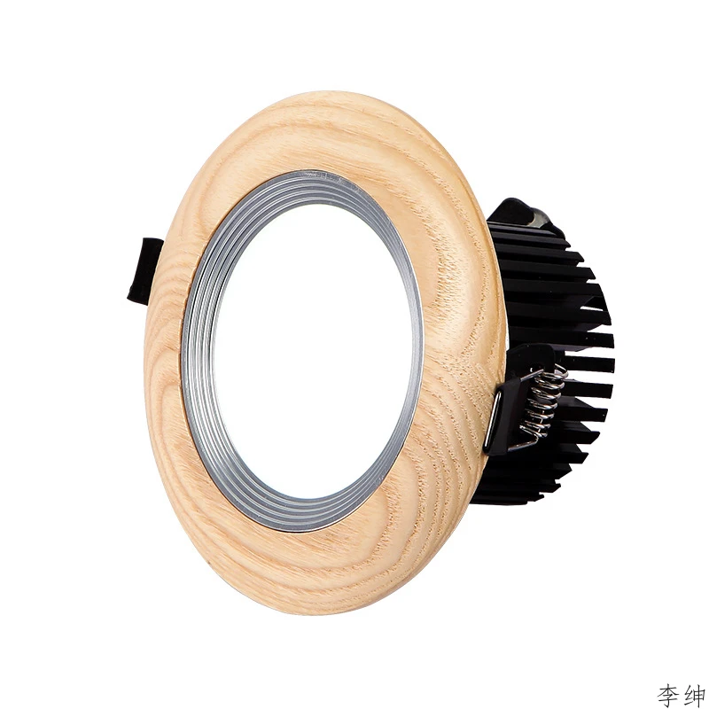 Скандинавский деревянный Точечный светильник 5 Вт 7 светодиодный потолочный