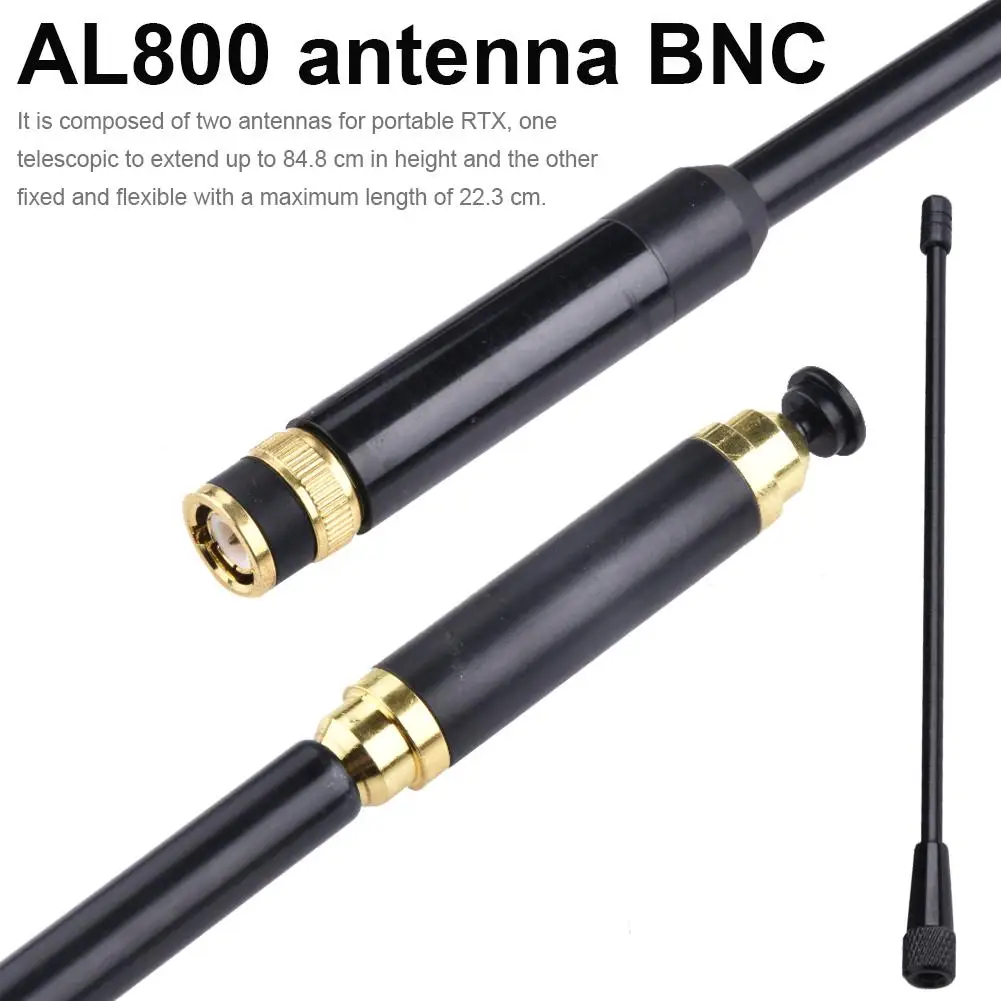

AL800 Antenna BNC Telescopica UHF VHF Dual Band Maschio BAOFENG CB Radio For Walkie Talkie GT-3 UV-5R UV-82 HYT TC-500 Flexible