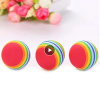 135 cat dog toy rainbow chew ball training entertain interactive teething practice tools eva safe durable soft pet accessories
