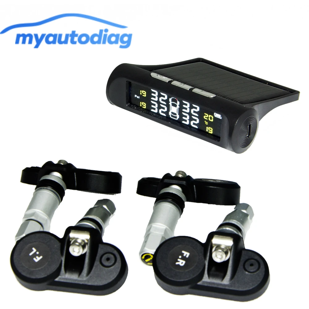 Новое прибытие Солнечная энергия TPMS Беспроводная система контроля давления в шинах для автомобиля SUV микроавтобуса безопасный привод с TPMS