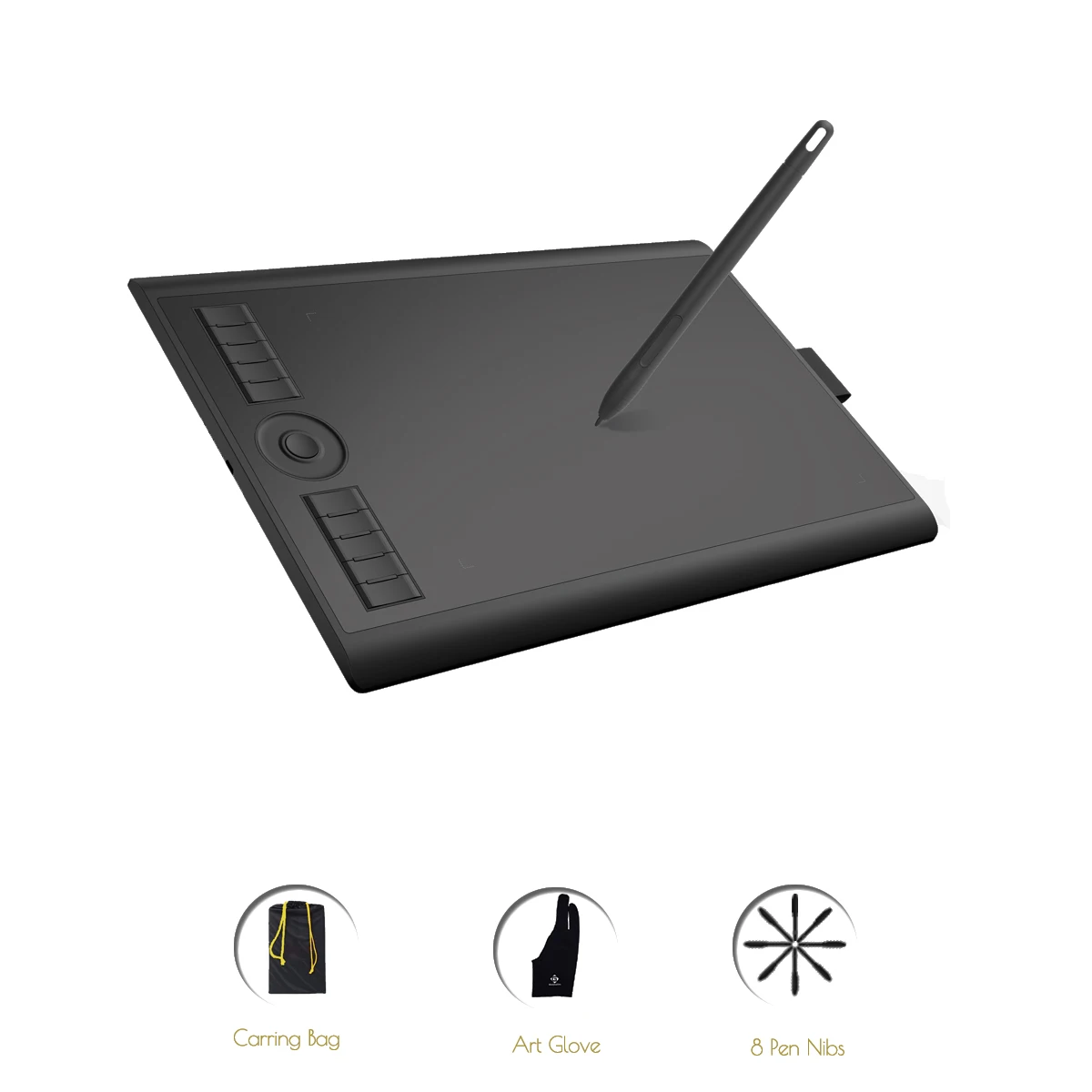 

Графический планшет GAOMON M10K 10x6,25", цифровой планшет для рисования, 8192 уровня давления на перо, пассивный стилус, версия 2018
