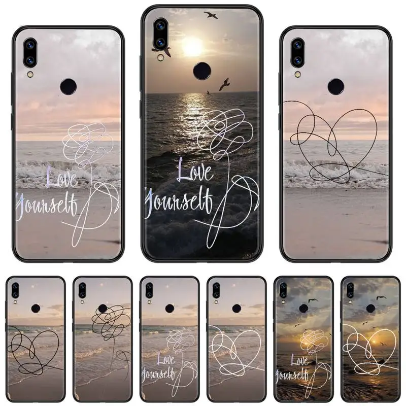 

Phone Case For Xiaomi Redmi 7 8 9t a3 9se k20 mi8 max3 lite 9 note 9s 10 pro love heart sea wave