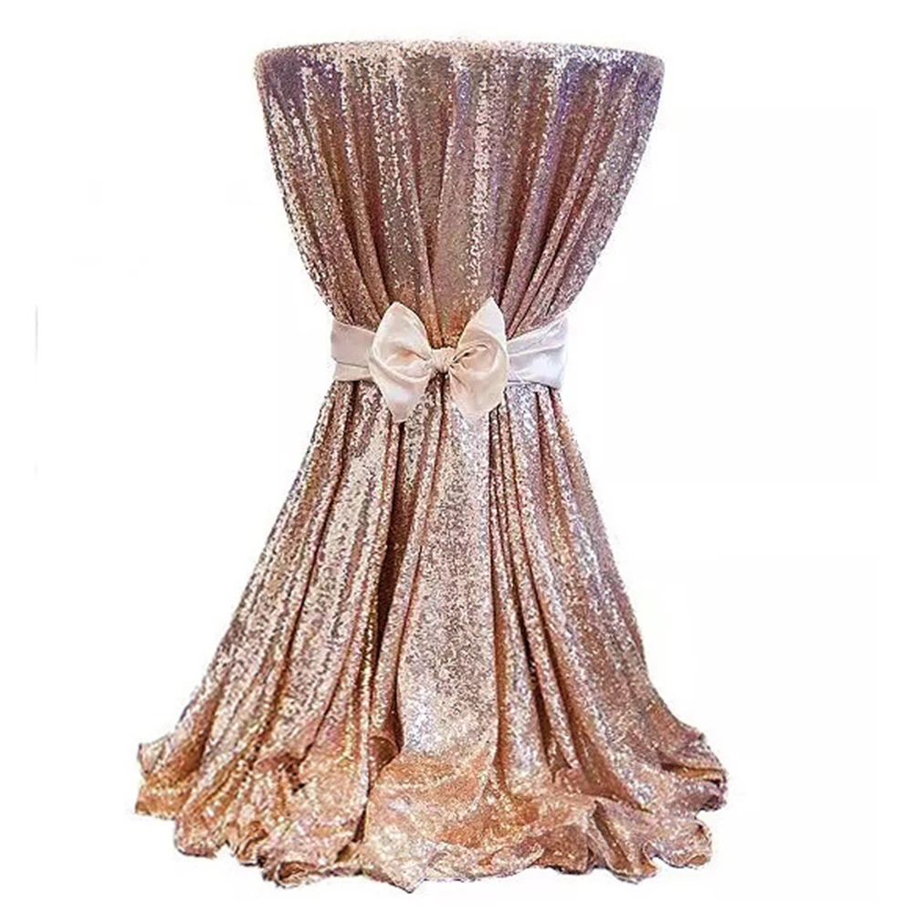 

1Pcs Support Custom Round Sequin Tablecloth Table Runner Christmas Wedding Gray/ Khaki Table Runners Restaurant Table Decor