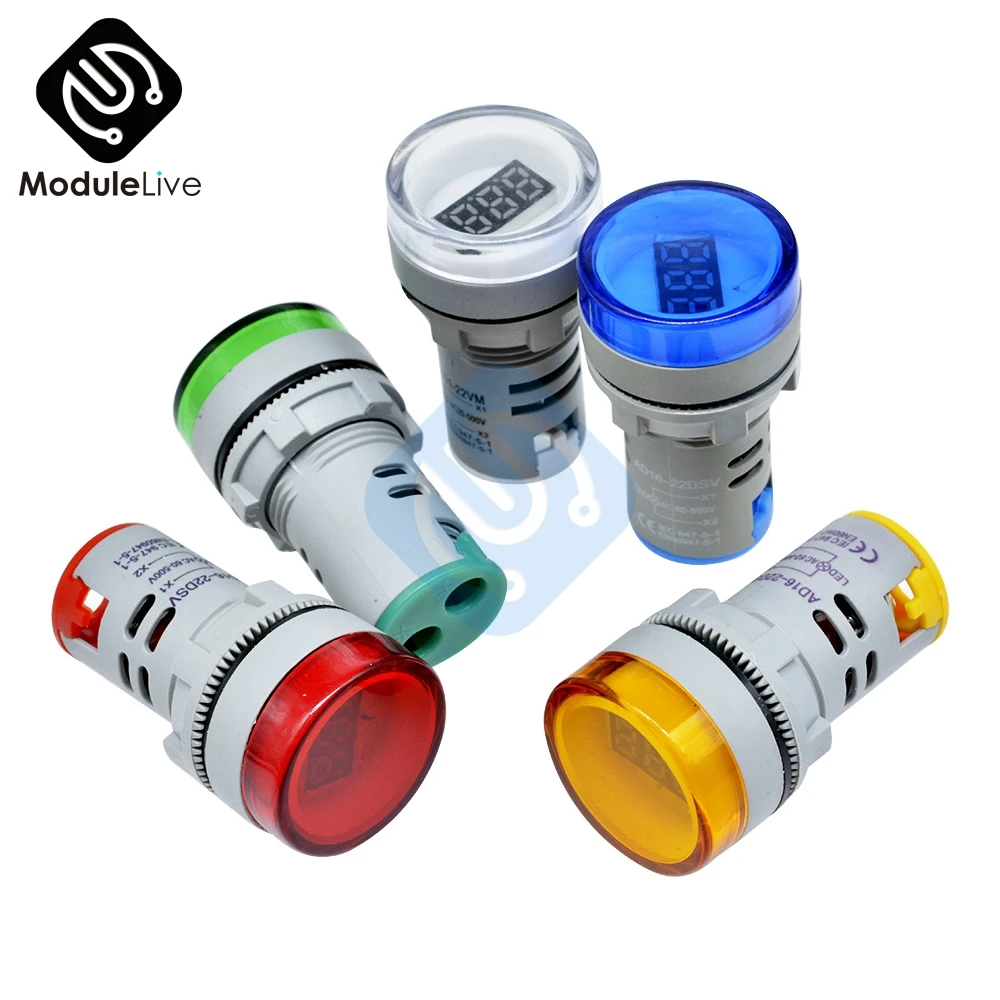 Мини вольтметр со светодиодным цифровым дисплеем 22 мм|Измерители напряжения| |