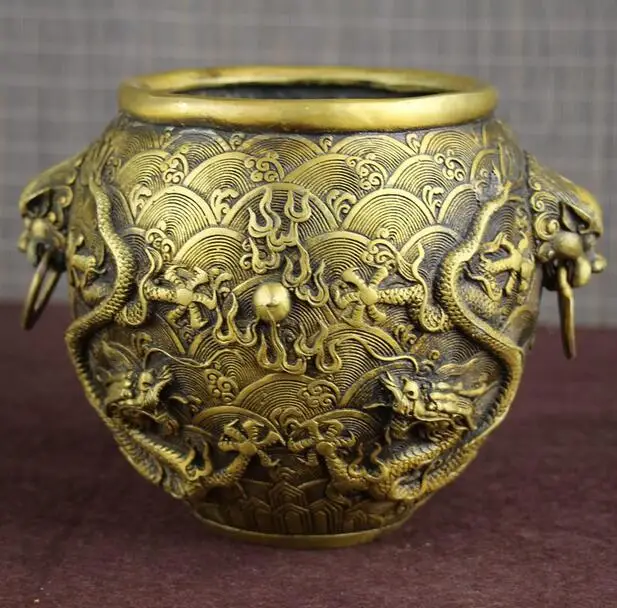 Отмечены Китайский Старый бронзовая фигурка периода династии Дракон статуэтка