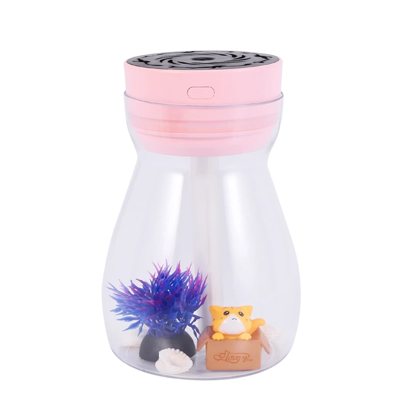 

Cute Cool Mist Humidifier Office Bedroom Air Purifier Usb Charging Kawaii Air Humidifier With Led Light Air Moisturizing Bottle