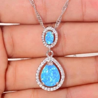 hot sell new fashion exquisite drop shaped pendant necklaces women wedding engagement birthday party jewelry best gifts