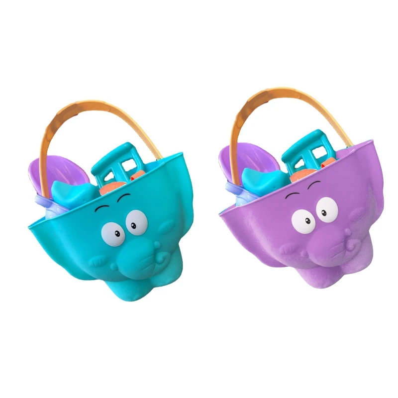 

Elephant Beach Toys Set Kids Sand Toy Bucket Rake Shovel Turtle Crocodile Hippo Molds Water Toys