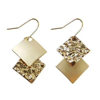 

Earrings Women's S925 Silver Needle High Sense Dumb Gold Ear Hook Square High Quality Jewelry Joker Temperament Holiday Gifts.