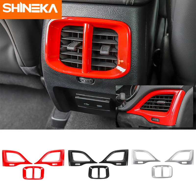 

Interior Mouldings For Jeep Cherokee 2019+ Car Dashboard Side Air Vent Trim Rear Air Outlet Vent Frame Sticker For Jeep Cherokee