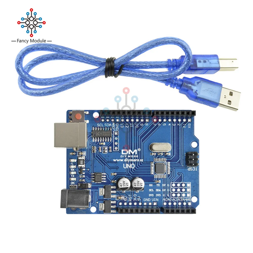 Плата драйвера diymore UNO R3 ATmega328P CH340G USB с кабелем Type B для Arduino|board board|board for arduinoboard diy |