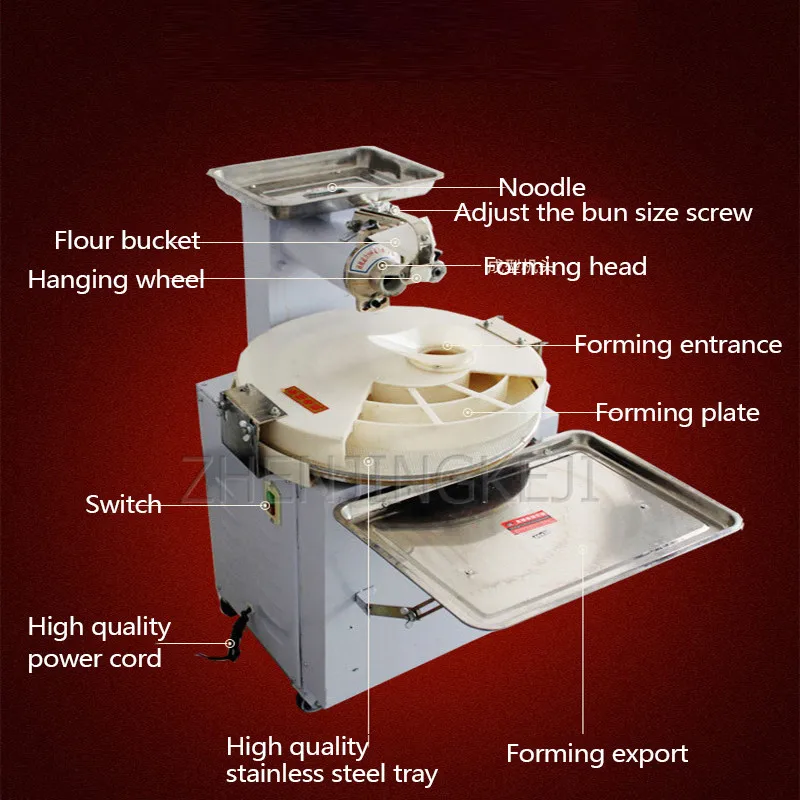 

220V Commercial Steamed Bun Making Equipment School Canteen Dough Division Small Pan-Style Buns Fully Automatic Bun Machine