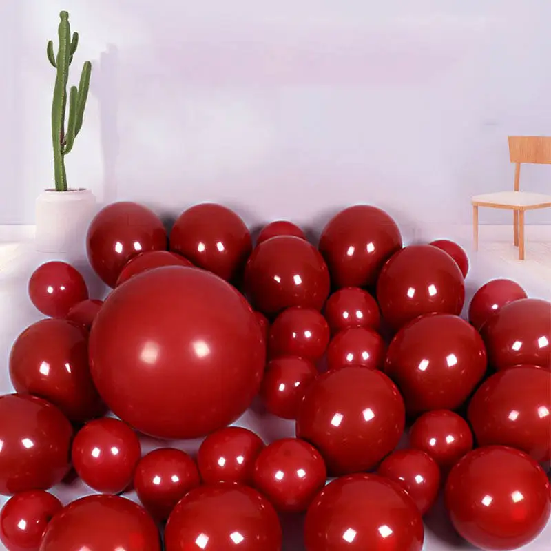 100 шт. романтические красные шары из граната латексные свадебные украшения День