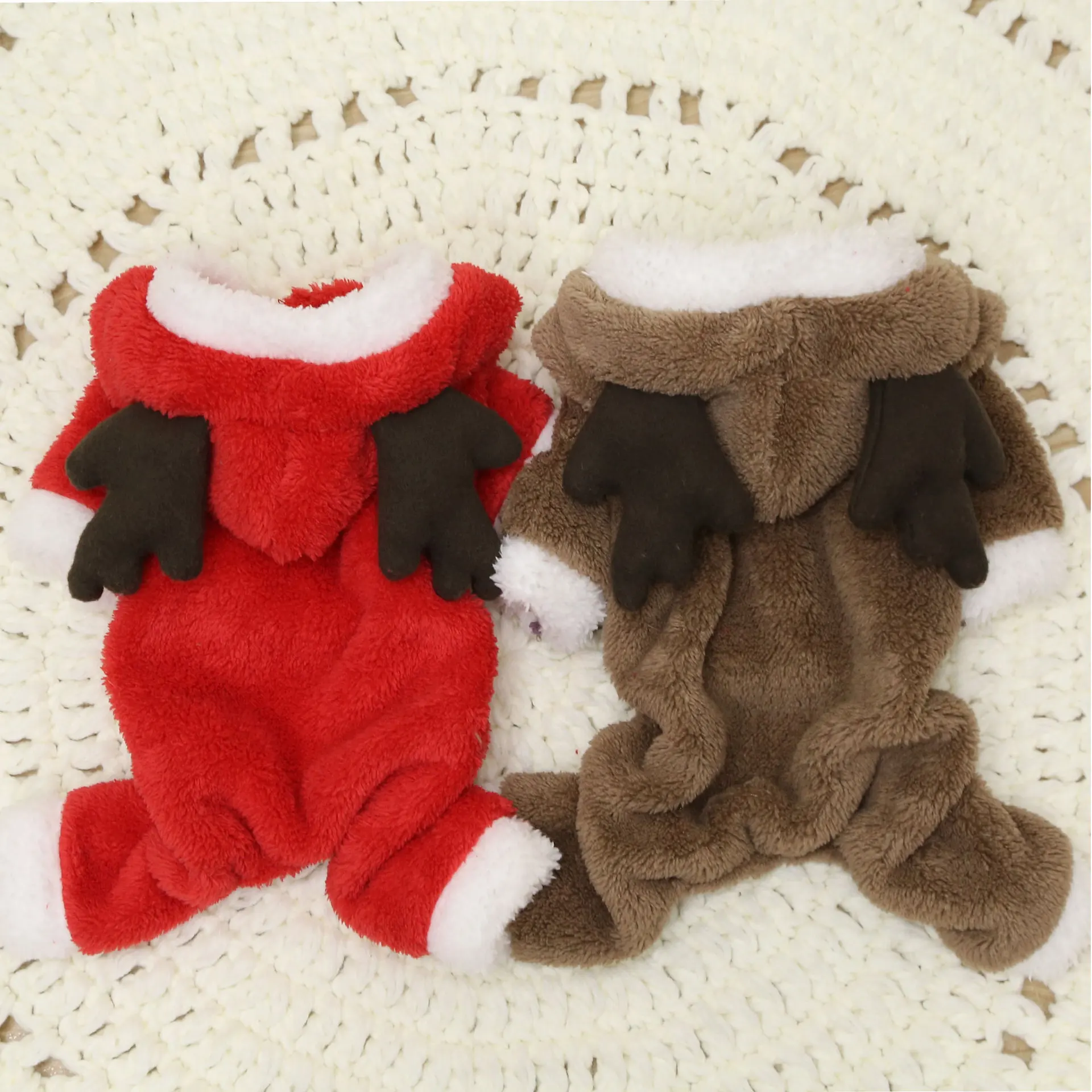 

Funny Pet Dog Clothes Christmas Hoodie Costume Thicken Warm Jumpsuit Coat For Small Dog schnauzer Clothing Cute Ropa Para Perro