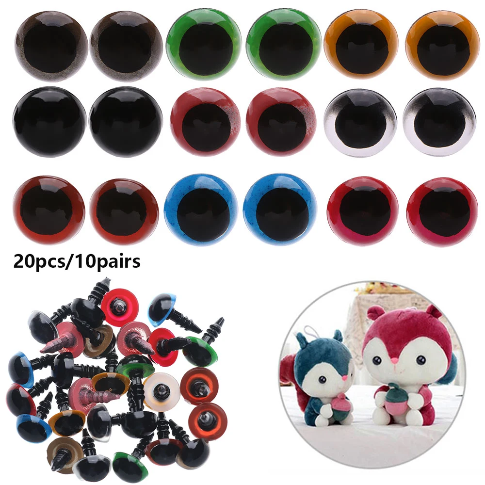 20 штук/10 пар в комплекте 9 Цвета Пластик Безопасность глаза ремесла с животным