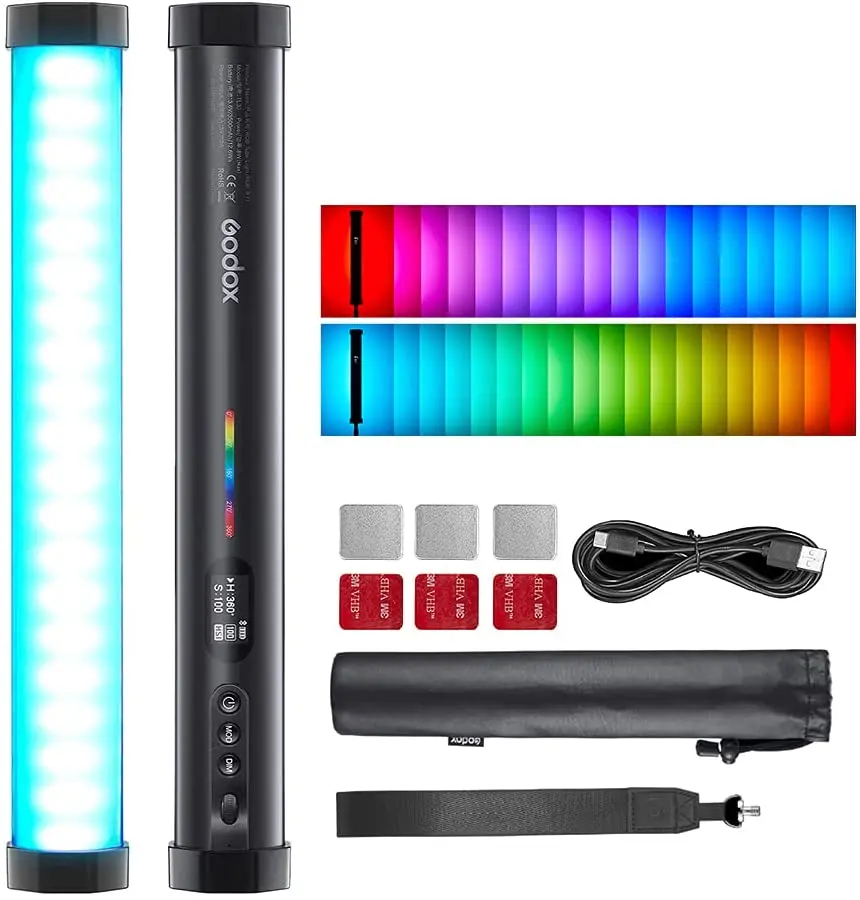 

Godox TL30 Full-Color RGB Tube Light, CRI 97 TLCI 99 Accurate Color, RGB CCT HSI Mode, 2700k-6500K Adjustable