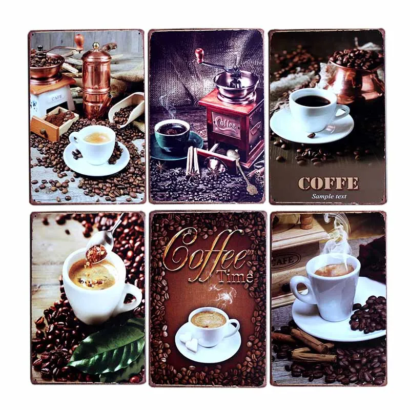 

Кофе знаки металлическая винтажная табличка, ручной стержень, для кафе, для украшения паб ретро постер декоративные культуры жизни