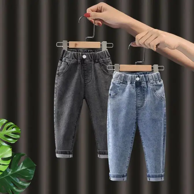 

Girls Jeans for Kids Fashion Denim Pants Kids Spring Autumn Trousers Children Jeans Baby Boys Jeans Infant Clothing Size：90-130