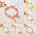 Великолепные разноцветные стеклянные бусины, регулируемый эластичный веревочный браслет-цепочка для женщин, очаровательные ювелирные изделия, подарок